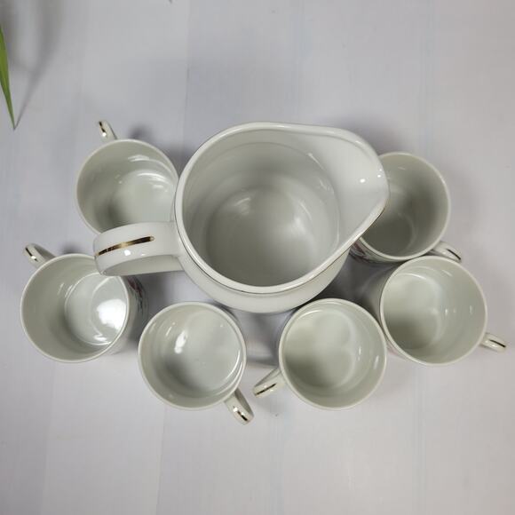 Vintage Napco Santa Eggnog Pitcher & 6 Cups Napcoware Christmas - Picture 6 of 6